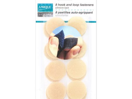 UNIQUE SEWING Self-Gripping Fasteners Dots - Medium duty 22mm (⅞ ) - Beige - 8 sets Online Hot Sale