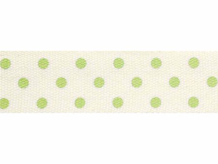 ELAN Cotton Trim 15mm x 5m - Green Dot Discount