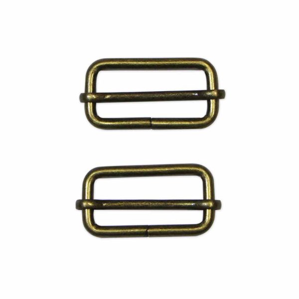 UNIQUE SEWING Slide Buckle - Metal - 32mm (1¼ ) - Antique Gold - 2 pcs Online Hot Sale