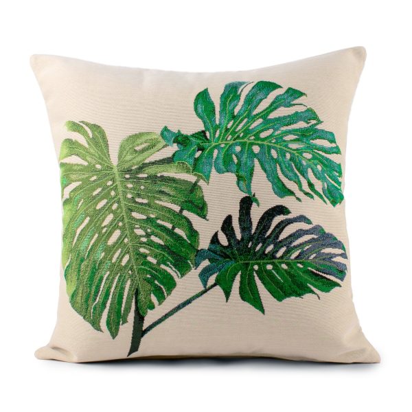 Decorative cushion cover - Palm I - Green - 18 x 18   Online Hot Sale