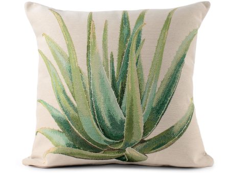 Decorative cushion cover - Aloes - Green - 18 x 18   Fashion