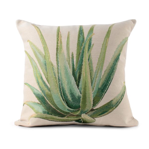 Decorative cushion cover - Aloes - Green - 18 x 18   Fashion