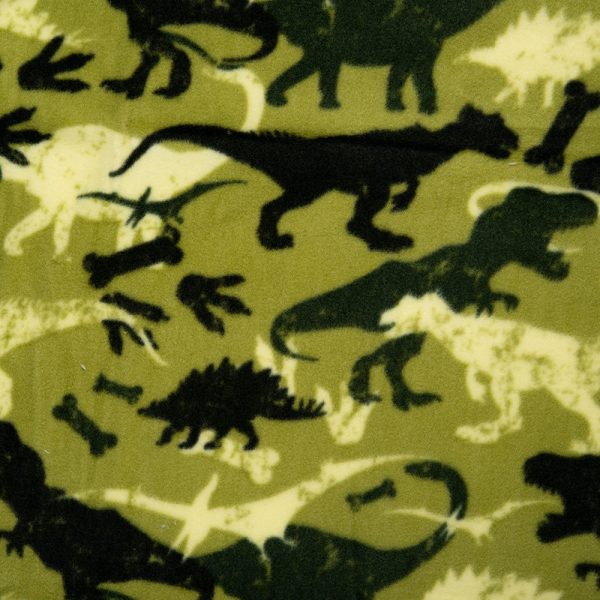 Anti Pill Fleece Print - FRESH - Dinosaur - Green For Discount