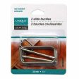 UNIQUE SEWING Slide Buckle - Metal - 38mm (1½ ) - Silver - 2 pcs Online Hot Sale