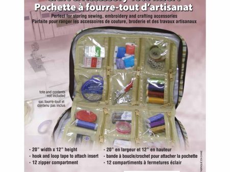 VIVACE Craft Tote Inserts - 12 Pockets Beige - 30 x 51cm (12  x 20 ) For Discount