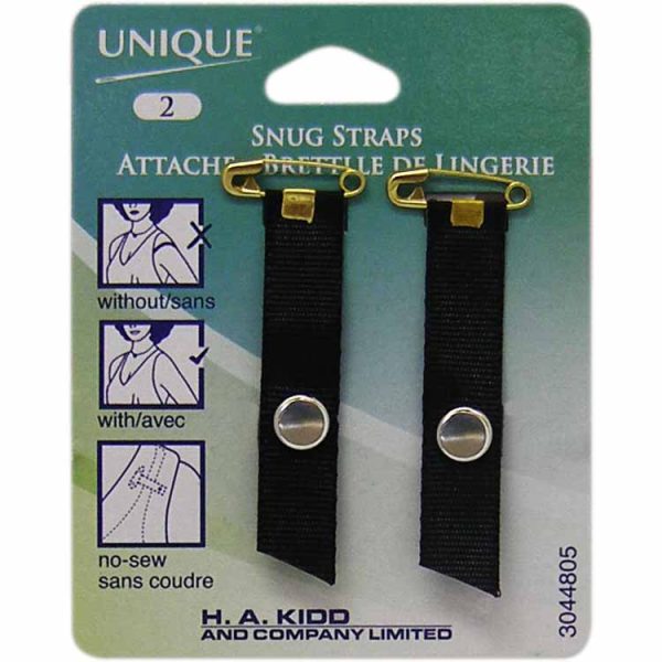 UNIQUE SEWING Snug Straps Black - 10mm (⅜ ) - 2pcs For Discount