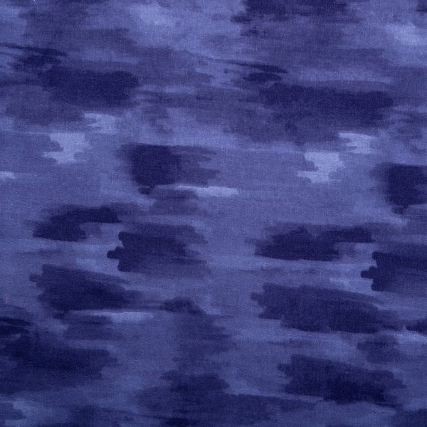 Blenders Cotton Print - Brush stroke - Navy Discount