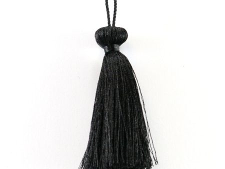 Beaded ball tassel 3 inch - Black Fashion