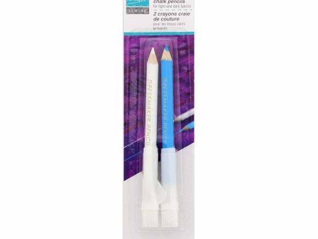 UNIQUE SEWING Chalk Pencil Set White & Blue - 2pcs Supply