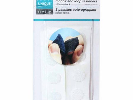 UNIQUE SEWING Light Self-Gripping Fasteners Dots - Small 14mm (½ ) - White - 8 sets For Sale