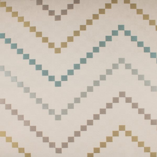 9 x 9 inch Home Decor Fabric Swatch - Aura - Chevron Aqua Fashion