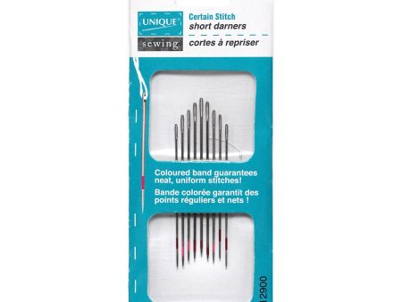 UNIQUE SEWING Certain Stitch Short Darning Needles - sizes 6-8 - 9pcs on Sale