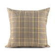 Decorative cushion cover - Meduim Check - Yellow - 18 x 18   Online Hot Sale