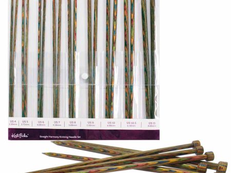 KNIT PICKS Rainbow Wood Single Point 18 Pc. Knitting Needle Set 35cm (14 ) Supply