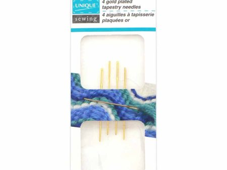 UNIQUE SEWING Gold Plated Tapestry Needles - Size 24 - 4 pcs. For Cheap