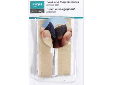 UNIQUE SEWING Self-Gripping Fastener Strip - 25cm (10 ) - Beige Online Sale