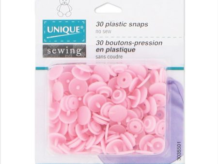 UNIQUE SEWING Plastic Snap Fasteners - Baby Pink - size 2   11mm (⅜ ) - 30 sets Online