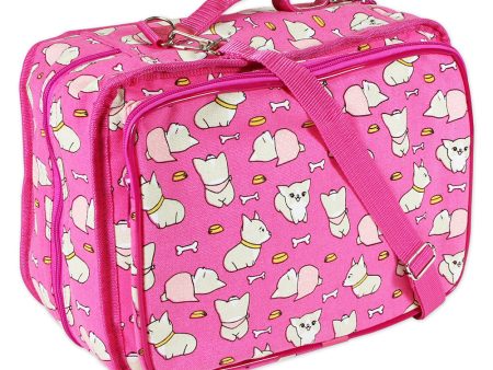 VIVACE Craft Accessories Tote - Fuchsia Dogs - 33 x 25 x 13cm (13  x 10  x 5 ) Hot on Sale