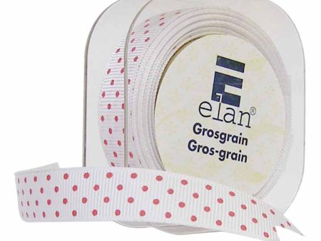 ELAN Red Polka Dot Ribbon 16mm x 5m on Sale