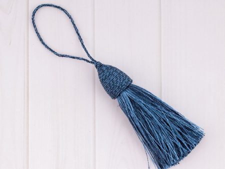 Key tassel 3 po (7.5 cm) Blue Discount