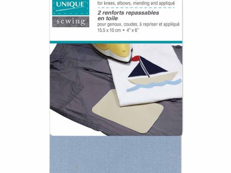 UNIQUE SEWING Drill Patch Blue - 10 x 15cm (4  x 6 ) - 2pcs Discount