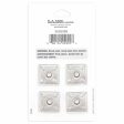 UNIQUE SEWING Square Snap Fasteners - 21mm (⅞ ) - Silver - 4 sets Supply