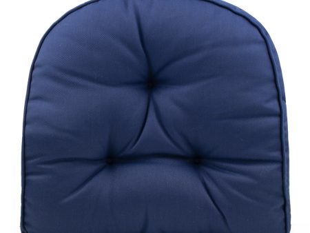 Indoor Outdoor chair pad cushion - Solid - Navy - 19.5 x 19.5 x 2.7   Online now