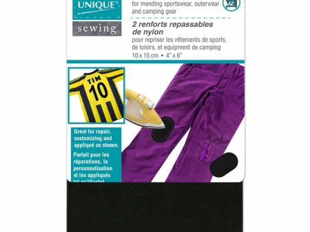 UNIQUE SEWING Nylon Patch Black - 10 x 15cm (4  x 6 ) - 2pcs Discount