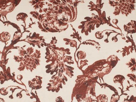 9 x 9 inch Home Decor Fabric Swatch - Asia - Printed Velvet Namiko Spice Hot on Sale