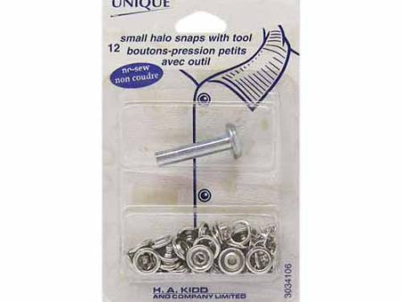 UNIQUE SEWING Halo Snaps Small - 11.5mm (½ ) - 12 sets on Sale