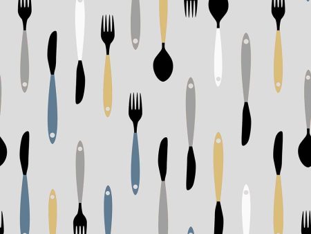 9 x 9 inch Home Decor Fabric - The Essentials - Fork Grey Fashion