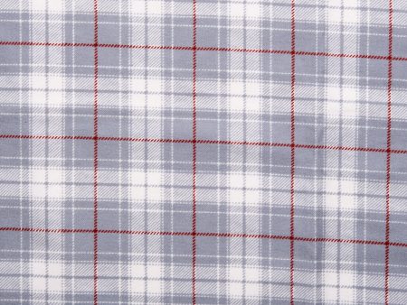 CHARLIE Printed Flannelette - Timerline plaid - White Online Hot Sale