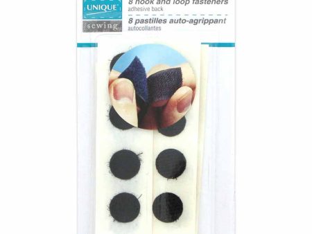 UNIQUE SEWING Light Self-Gripping Fasteners Dots - Small 14mm (½ ) - Black - 8 sets Hot on Sale