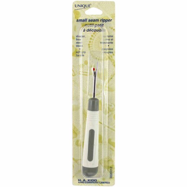 UNIQUE SEWING Soft Grip Seam Ripper Small - Grey and Cream on Sale