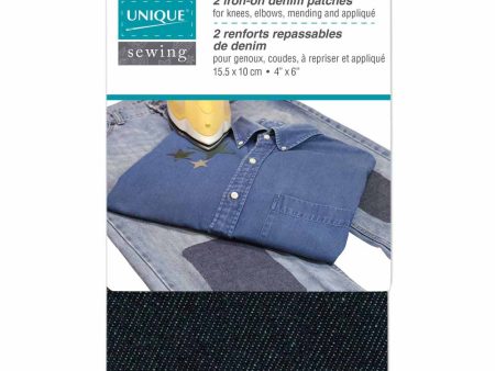 UNIQUE SEWING Dark Denim Patch 10 x 15cm (4  x 6 ) - 2pcs Discount