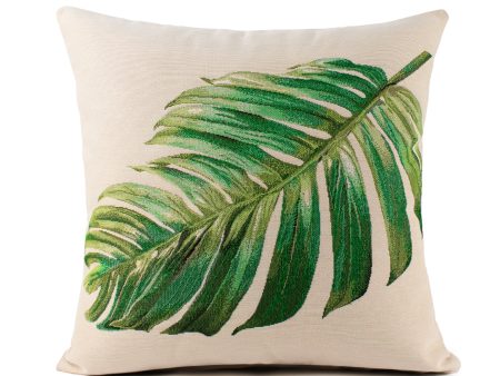 Decorative cushion cover - Palm II - Green - 18 x 18   For Discount