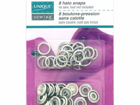 UNIQUE SEWING Halo Snaps Silver - 11.5mm (½ ) - 8 sets For Discount