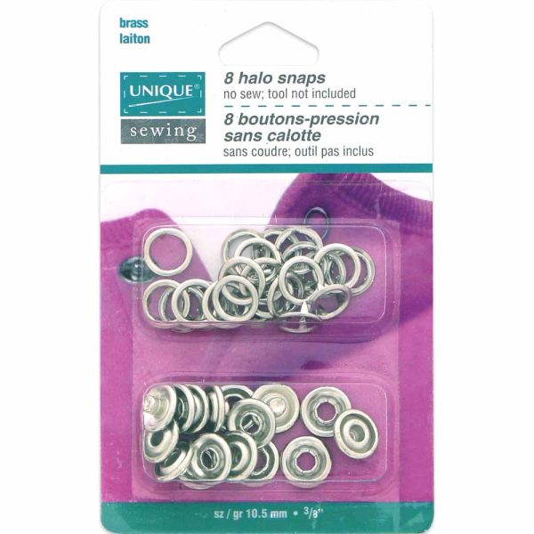 UNIQUE SEWING Halo Snaps Silver - 11.5mm (½ ) - 8 sets For Discount