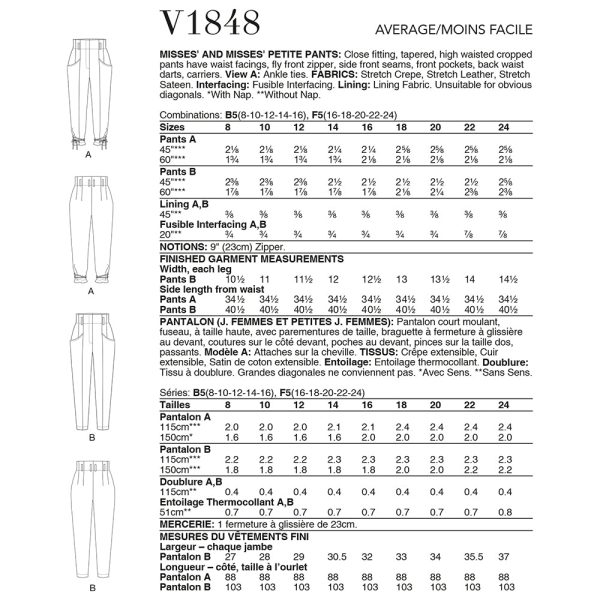 V1848 Misses  and Misses  Petite Pants For Cheap