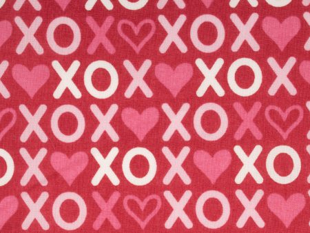 VALENTINE S Printed Cotton - Kiss - Red on Sale