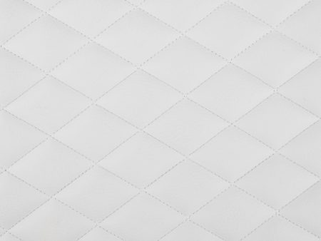 9 x 9 inch Fabric Swatch - Home Decor Fabric - Utility - Premium Quilted Leather Look White Online Hot Sale