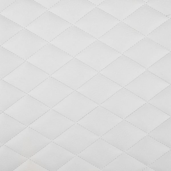 9 x 9 inch Fabric Swatch - Home Decor Fabric - Utility - Premium Quilted Leather Look White Online Hot Sale