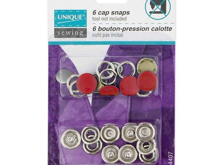 UNIQUE SEWING Cap Snaps Red - 11.5mm (½ ) - 6 sets Discount