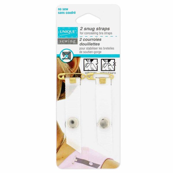 UNIQUE SEWING Snug Straps White - 10mm (⅜ ) - 2pcs Supply