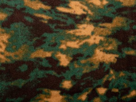 Anti Pill Fleece Print - FRESH - Camouflage - Green For Sale