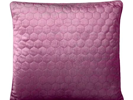 Decorative feather cushion - Luxe quilted - Plum - 20 x 20   Online Sale