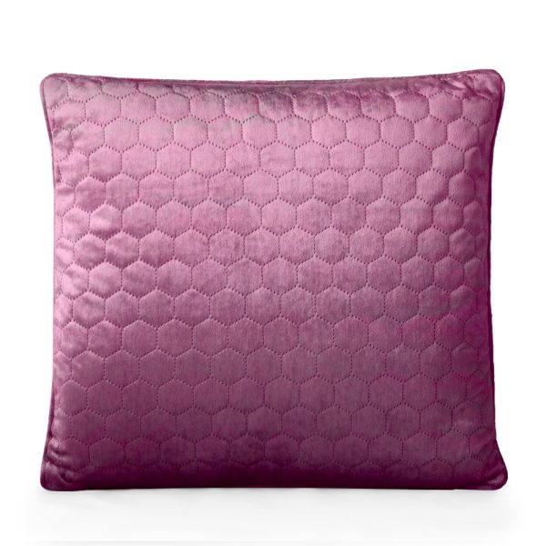 Decorative feather cushion - Luxe quilted - Plum - 20 x 20   Online Sale