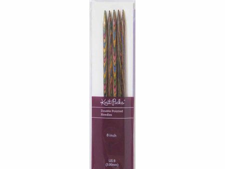 KNIT PICKS Rainbow Wood Double Point Knitting Needles 20cm (8 ) - Set of 5 - 5mm US 8 For Cheap